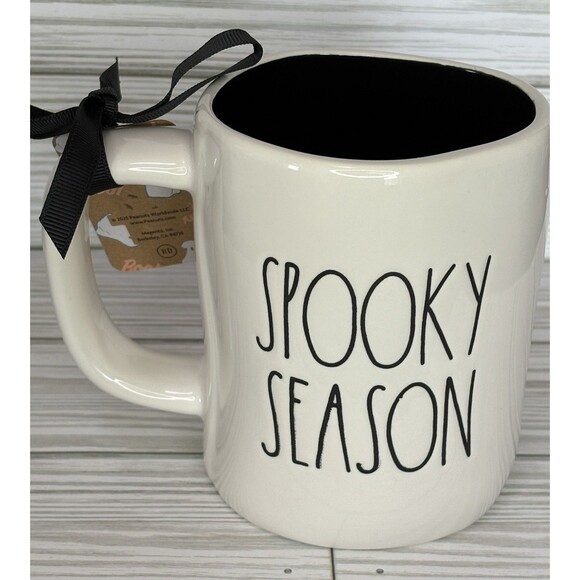 Rae Dunn Halloween Ghost Spider BOO SPOOKY SEASON Coffee Chocolate Mug NEW 2025 - Picture 10 of 16